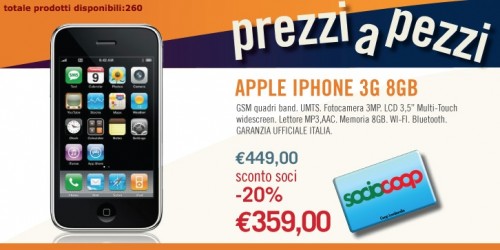 iPhone 3G in super-offerta alla Coop – Solo in Lombardia
