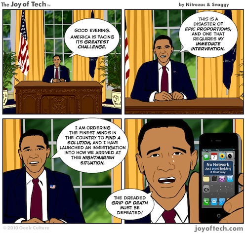 Anche Obama ha problemi di ricezione col nuovo iPhone 4